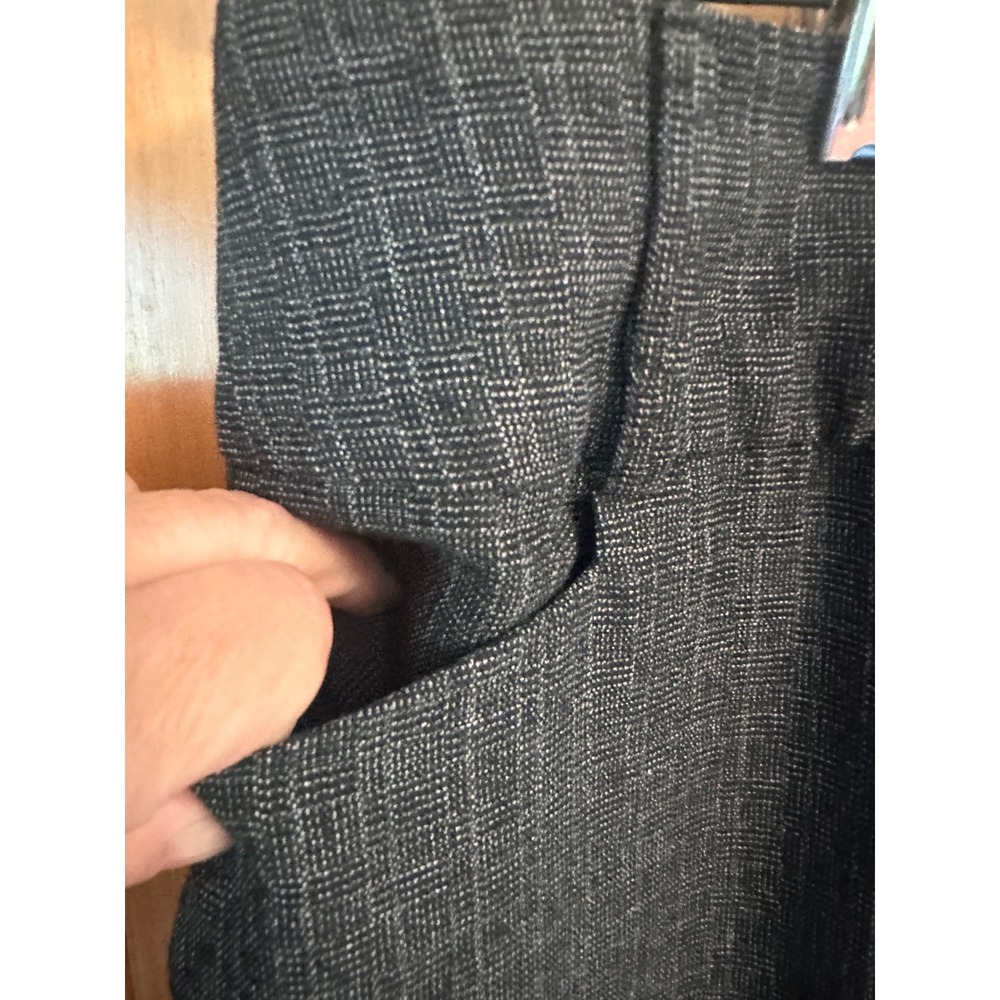 Apt. 9 Size 14 Dark Gray Textured Dress Office Straight Leg Career Trousers - Picture 5 of 9